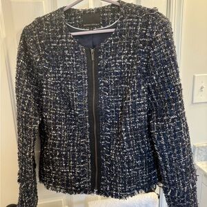 Banana Republic Women's Navy Tweed Blazer